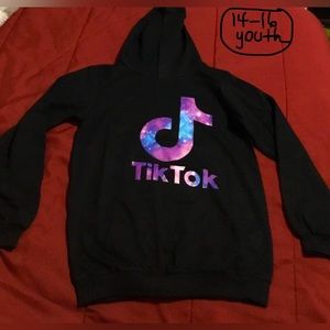 Black TikTok hoodie youth